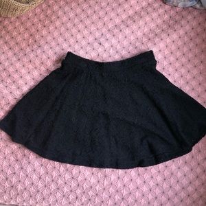 forever 21 black lace skater skirt